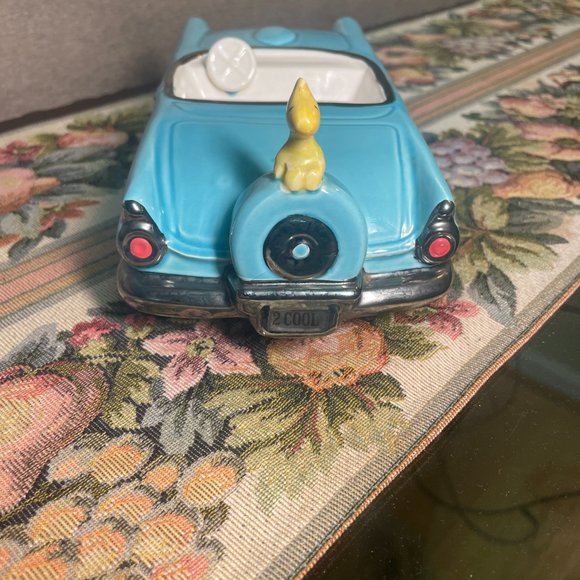 Peanuts Snoopy Woodstock Thunderbird Vintage Car Music Box by Willitts 1989 - Picture 4 of 9